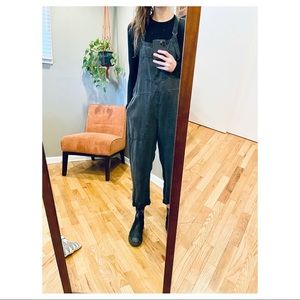 Charcoal grey aerie overalls